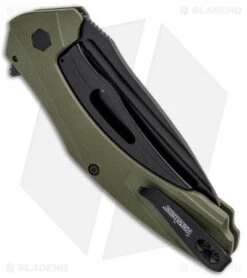 Kershaw Natrix XL Sub-Frame Lock Knife OD Green G-10 (3.75" Black) 7008OLBLK -Kershaw Store Kershaw Natri XL Sub FL OD Green G 10 Black 7008OLBLK BHQ 80571 jr side