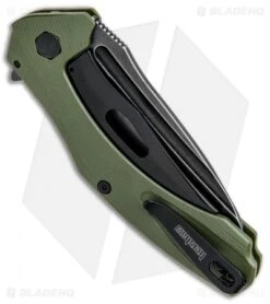 Kershaw Natrix A/O Knife Olive Green G-10 (3.25" BlackWash) 7007OLBW -Kershaw Store Kershaw Natrix A O Olive Green Blackwash 7007OLBW BHQ 82643 jr side