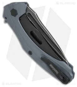 Kershaw Natrix A/O Knife Gray G-10 (3.25" BlackWash) 7007GRYBW -Kershaw Store Kershaw Natrix AO Gray G10 Blackwash BHQ 82057 er side