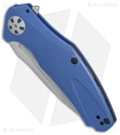Kershaw Natrix A/O Sub-Frame Lock Knife Blue G-10 (3.25" Stonewash) 7007BLU -Kershaw Store Kershaw Natrix AO blue G10 SW BHQ 79759 er spine