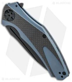 Kershaw Natrix XL Sub-Frame Lock Knife Blue G-10/CF (3.75" Black) 7008CFBLK -Kershaw Store Kershaw Natrix Sub FL Carbo Blue CF KS7008CFBLK BHQ 92438 jr spine