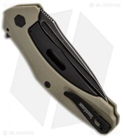 Kershaw Natrix Sub-Frame Lock Knife Tan G-10 (3.25" Black Stonewash) 7007TANBW -Kershaw Store Kershaw Natrix Tan G10 Black SW BHQ 87958 er side