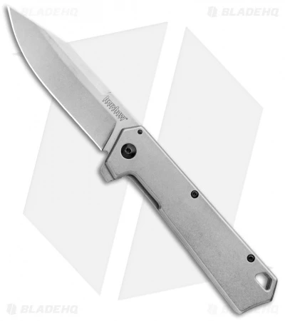 Kershaw Passage Assisted Opening Knife Stainless Steel (3.5" Stonewash) 3 Kershaw Passage Assisted Opening Knife Stainless Steel (3.5" Stonewash)