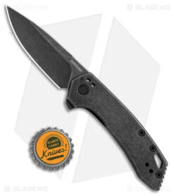 Kershaw Radar Frame Lock Knife Black Steel (2.9" Black SW) 5560 -Kershaw Store Kershaw Radar Knife BW BW BHQ 178513 jr bottlecap