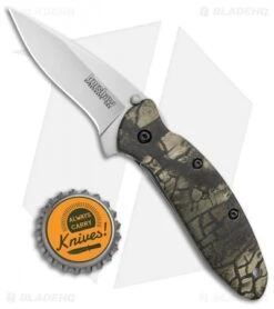 Kershaw Scallion Flipper Knife Tree Camo Aluminum (2.25" Satin) 1620C -Kershaw Store Kershaw Scallion Assisted Opening Tree Camo BB 1620C BHQ 0377 jr bottlecap