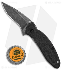 Kershaw Scallion Assisted Opening Knife Black (2.25" Blackwash) -Kershaw Store Kershaw Scallion LL AO Blackwash BHQ 154169 td size