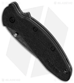 Kershaw Scallion Assisted Opening Knife Black (2.25" Blackwash) -Kershaw Store Kershaw Scallion LL AO Blackwash BHQ 154169 td spine