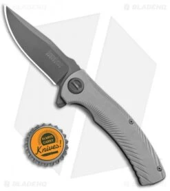 Kershaw Seguin Assisted Opening Frame Lock Knife Gray (3.1" Gray) 3490 -Kershaw Store Kershaw Seguin SA FL Gray Gray 3490 BHQ 94082 jr bottlecap
