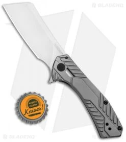 Kershaw Static Cleaver Frame Lock Knife Gray Stainless Steel (2.8" Satin) 3445 -Kershaw Store Kershaw Static Cleaver FL Gray SS Satin 3445 BHQ 101842 jr bottlecap