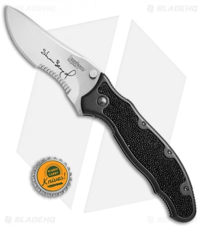Kershaw Steven Seagal 1680ST Liner Lock Knife Ray Skin (3.5" Polish Serr) XXXX 6 Kershaw Steven Seagal 1680ST Liner Lock Knife Ray Skin (3.5" Polish Serr) XXXX - Image 4
