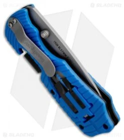Kershaw Select Fire Knife Blue Multi-Tool (3.375" Bead Blast Plain) 1920BLSTWM -Kershaw Store kershaw 1920blstwmx blue manual multi function side