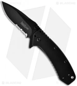 Kershaw Cryo Assisted Opening Knife (2.75" Black Serr) 1555BLKST