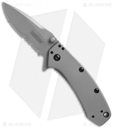 Kershaw Cryo Assisted Opening Knife (2.75" Bead Blast Serr) 1555ST 3 Kershaw Cryo Assisted Opening Knife (2.75" Bead Blast Serr) 1555ST