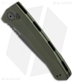 Kershaw Launch 3 Automatic Knife OD Green Aluminum (3.4" Black) 7300BLKOL -Kershaw Store kershaw launch auto 3 black 7300blkol bottom cm