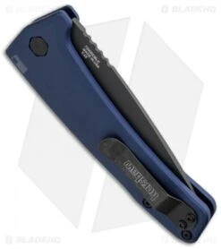 Kershaw Launch 3 Automatic Knife Blue Aluminum (3.4" Black) -Kershaw Store kershaw launch auto 3 black dlc blue side cm