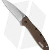 Kershaw Leek Assisted Opening Knife Brown (3" Stonewash) Elmax 1660SWBRN -Kershaw Store kershaw leek brown 1660sw brn cm