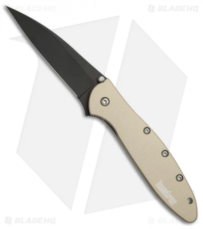 Kershaw Leek Assisted Opening Knife Desert Sand (3" Black) 1660DSBLK 3 Kershaw Leek Assisted Opening Knife Desert Sand (3" Black) 1660DSBLK