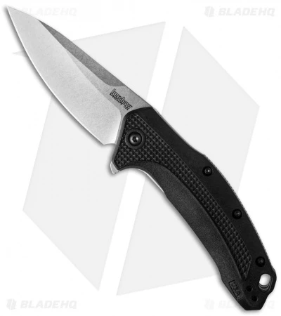 Kershaw Link Drop Point Knife Black GFN (3.25" Stonewash) 1776 3 Kershaw Link Drop Point Knife Black GFN (3.25" Stonewash) 1776