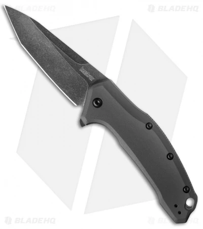 Kershaw Link Tanto Knife Gray Aluminum (3.25" BlackWash) 1776TGRYBW 3 Kershaw Link Tanto Knife Gray Aluminum (3.25" BlackWash) 1776TGRYBW