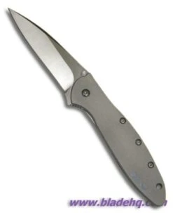 Kershaw Leek Assisted Opening Knife Titanium (3" Satin) 1660TIZDP -Kershaw Store kershawgreyleek